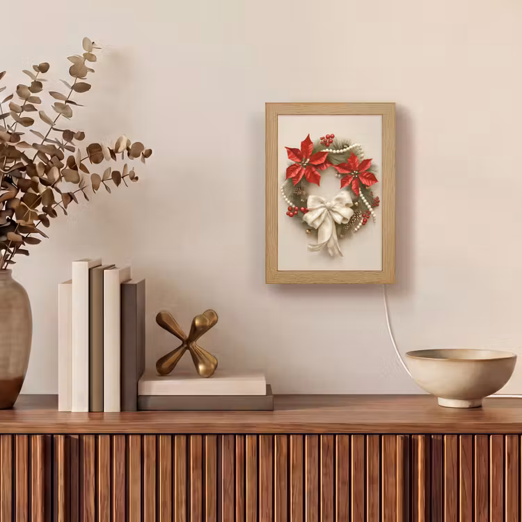 Tafellamp - Deurkrans - Strik - Kerst - Rood - Groen — 4