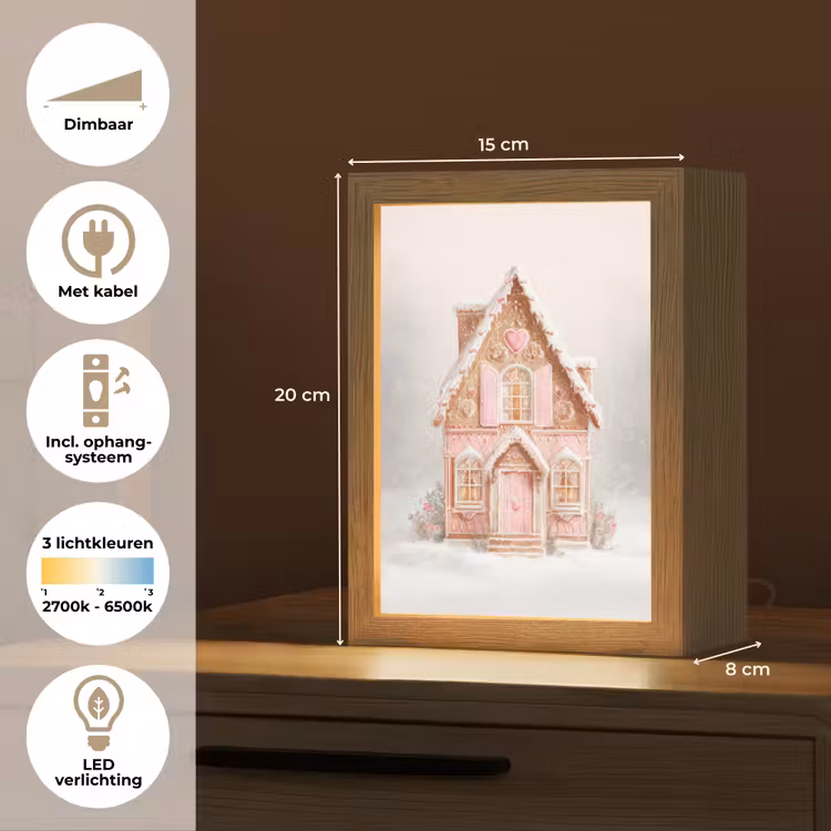 Tafellamp - Huisje - Suiker - Pastel — 7