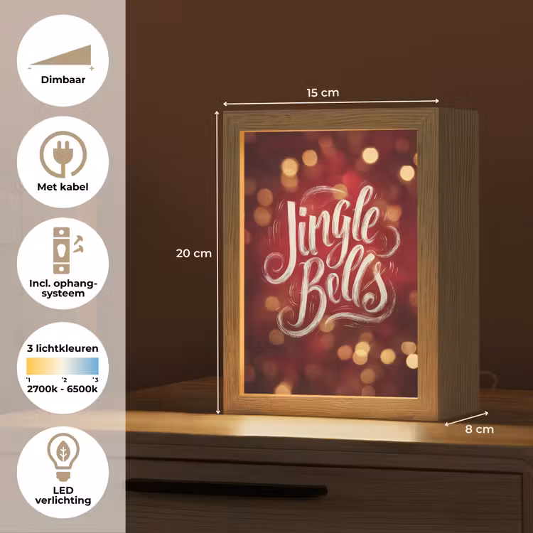 Tafellamp - Jingle - Bells - Kerst - Rood — 7