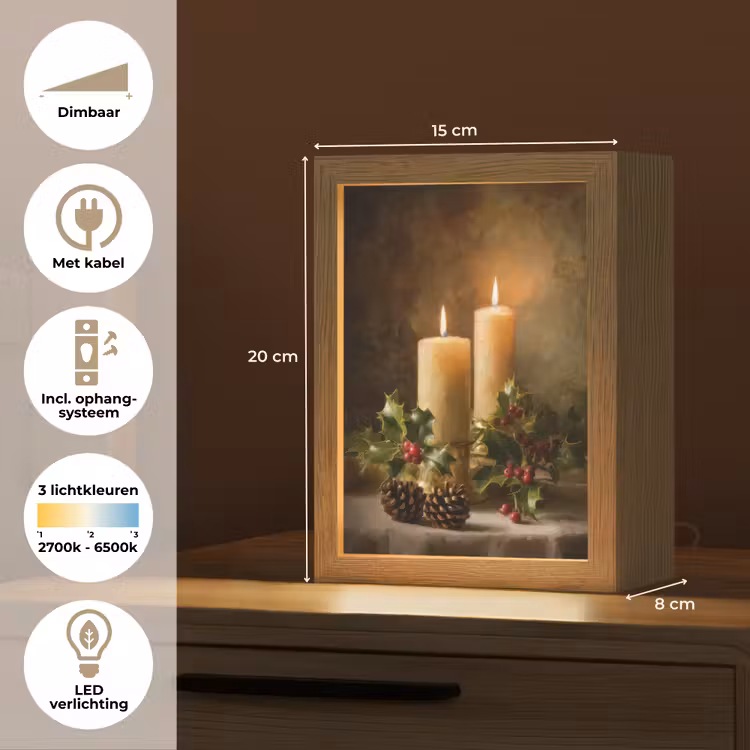 Tafellamp - Kaarslicht - Kerst - Veelkleurig — 7