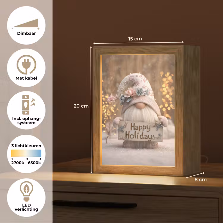 Tafellamp - Kerst - Gnome - Bord - Kleurrijk — 7