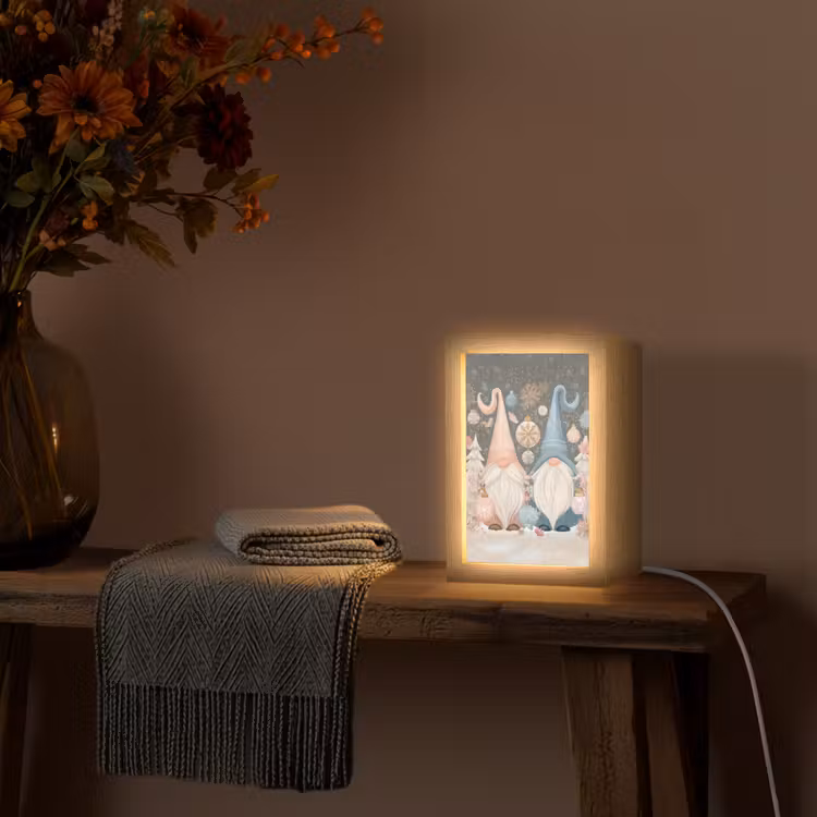 Tafellamp - Kerst - Gnomen - Pastel — 3