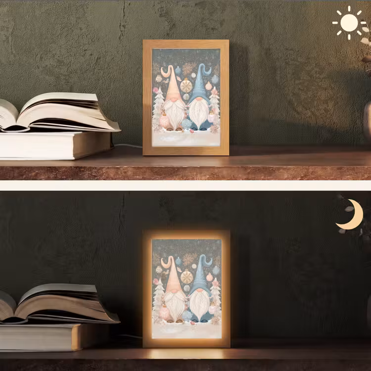 Tafellamp - Kerst - Gnomen - Pastel — 5