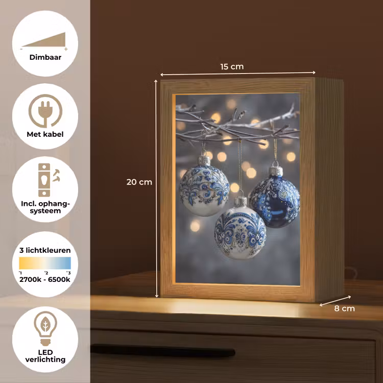 Tafellamp - Kerstbal - Versierd - Blauw — 7