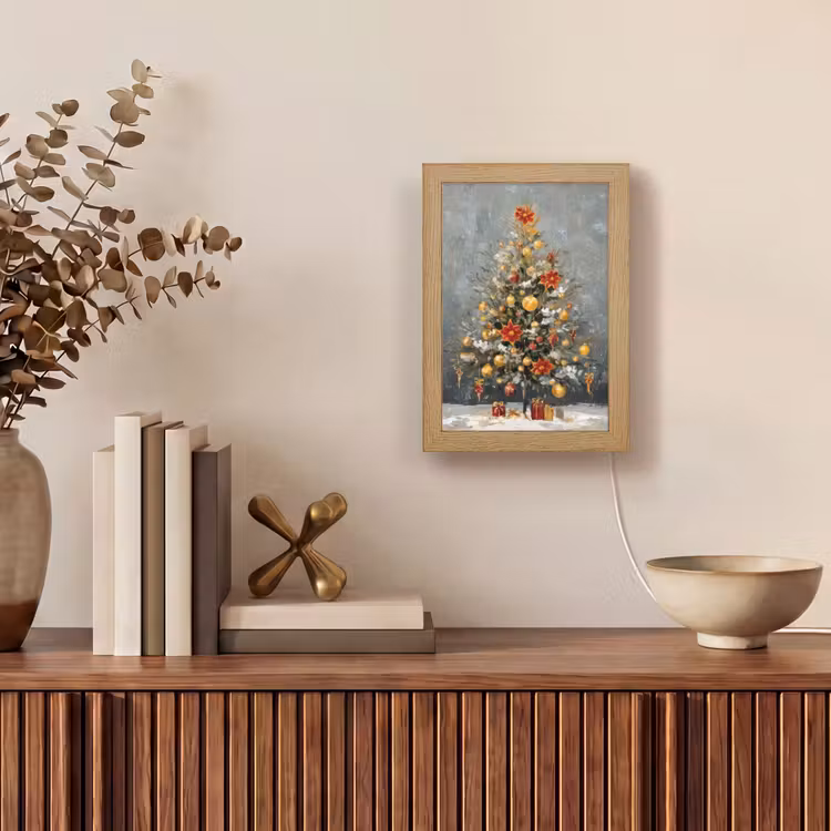 Tafellamp - Kerstboom - Cadeaus - Rood - Goud — 4