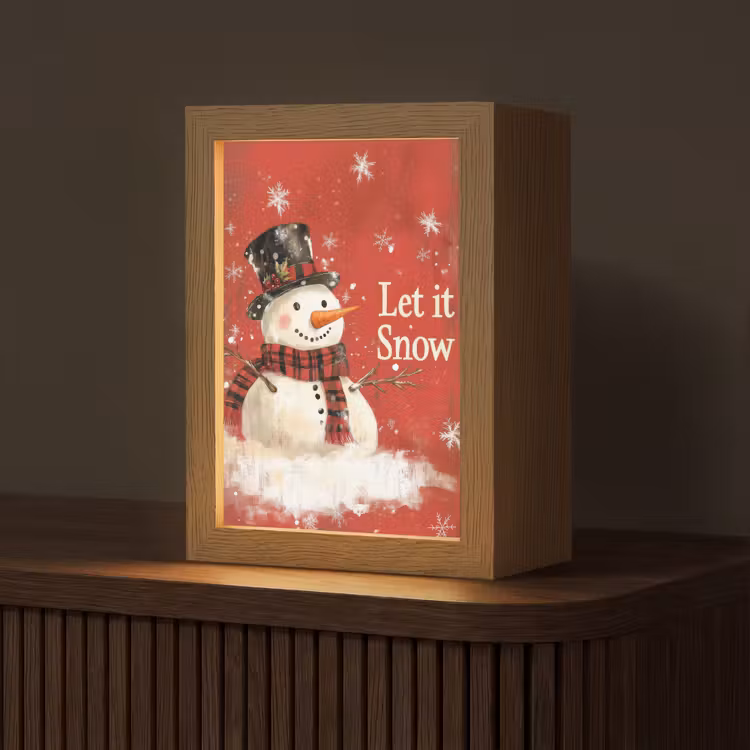 Tafellamp - Sneeuwpret - Winter - Sneeuwpop — 1