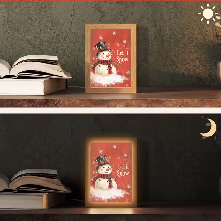 Tafellamp - Sneeuwpret - Winter - Sneeuwpop — 5
