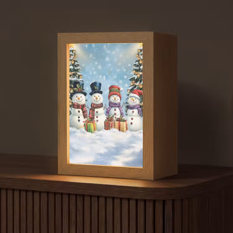 Tafellamp - Vrolijk - Sneeuw - Kleurrijk — 1