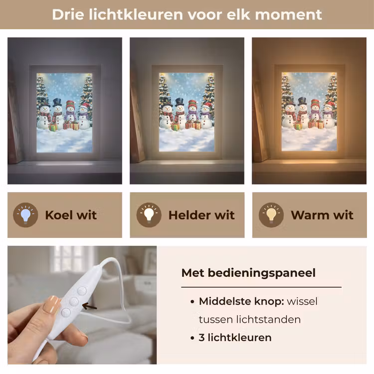 Tafellamp - Vrolijk - Sneeuw - Kleurrijk — 6