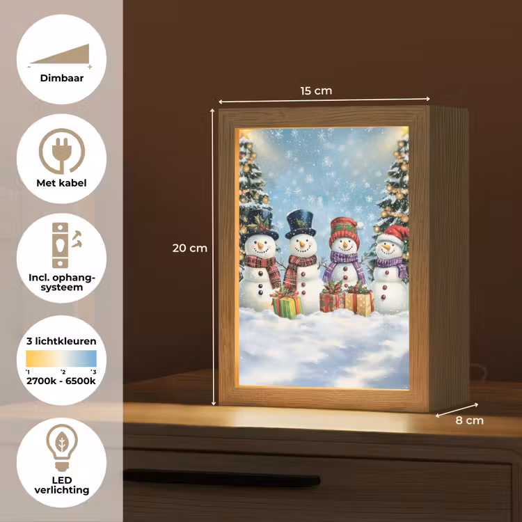Tafellamp - Vrolijk - Sneeuw - Kleurrijk — 7