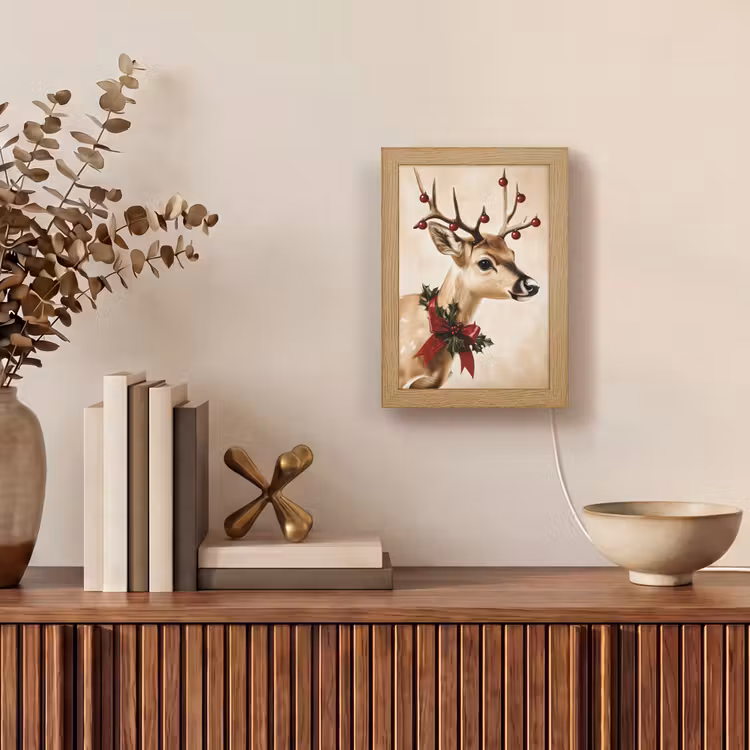Tafellamp - Gewei - Kerst - Rendier - Rood — 4
