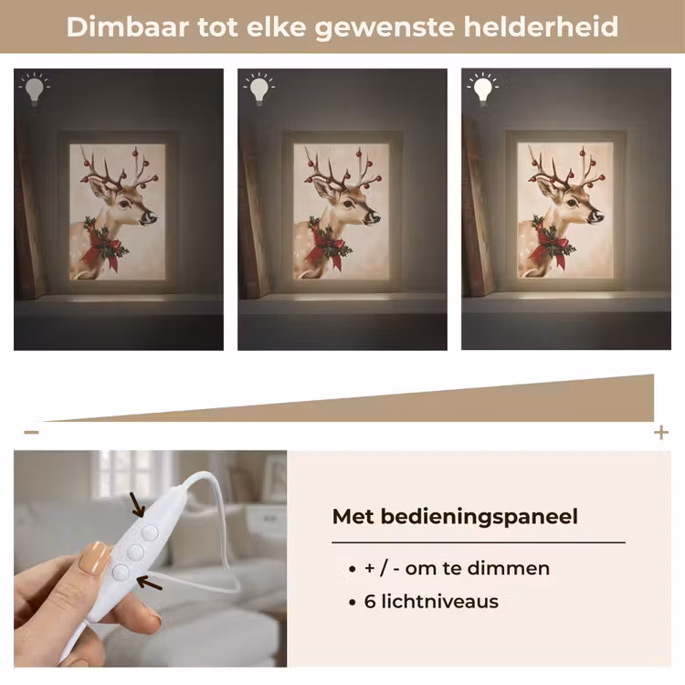 Tafellamp - Gewei - Kerst - Rendier - Rood — 8