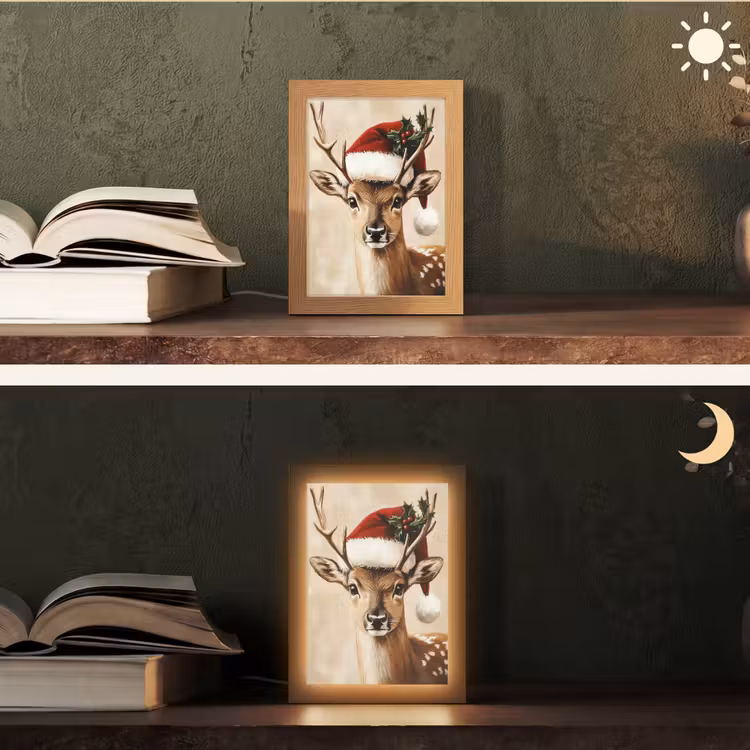 Tafellamp - Kerst - Hert - Gewei - Rood — 5