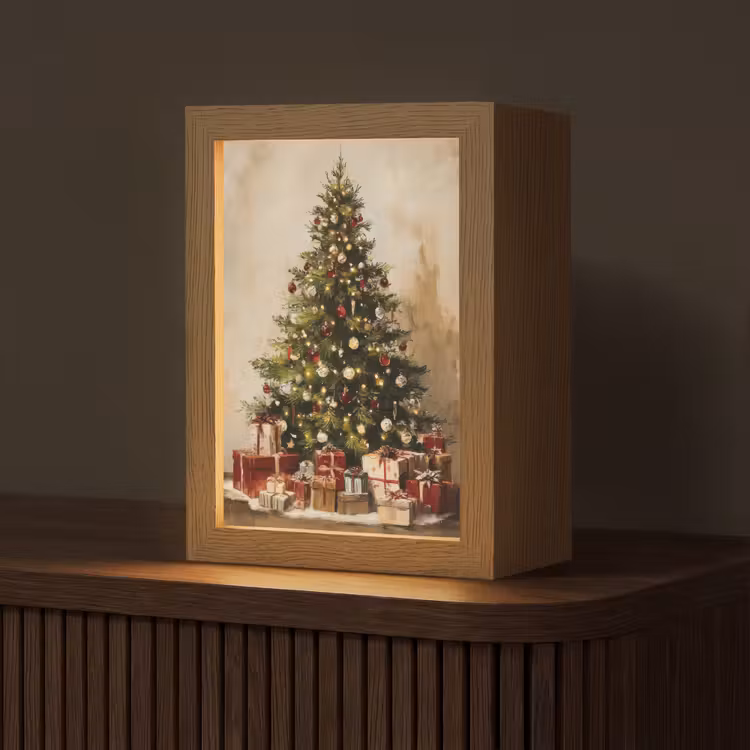Tafellamp - Kerstboom - Versierd - Kleurrijk — 1