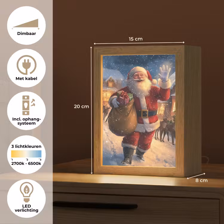 Tafellamp - Kerstman - Dorp - Hert - Donker — 7