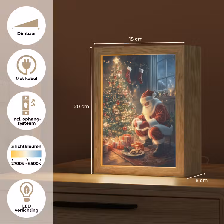Tafellamp - Kerstman - Haard - Donker — 7