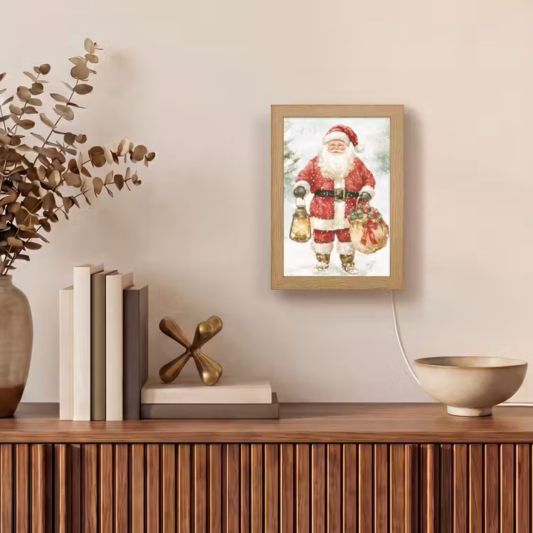 Tafellamp - Kerstman- Winter - Sneeuw - Wit - Rood — 4