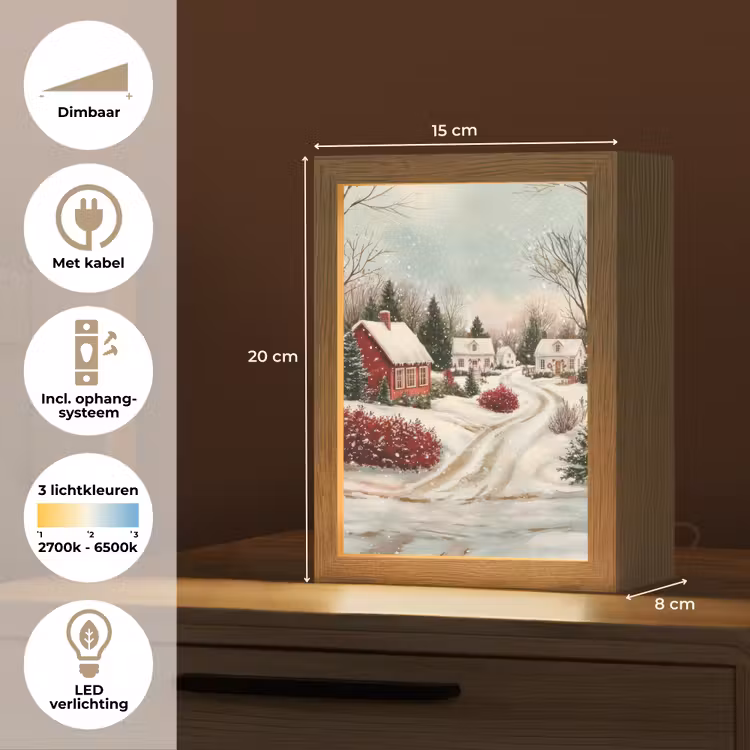 Tafellamp - Kerstsfeer - Landelijk - Rood — 7