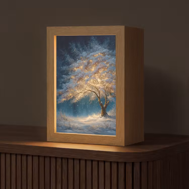 Tafellamp - Levensboom - Nacht - Donker - Blauw — 1