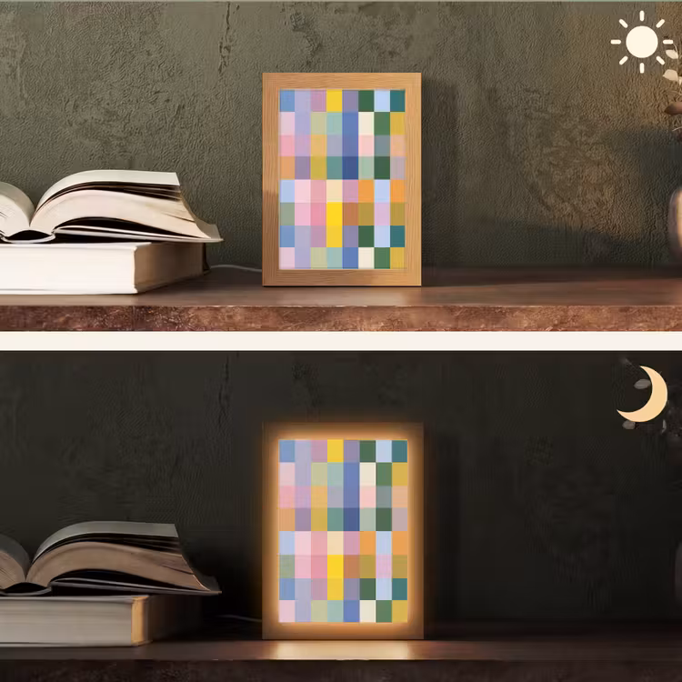 Tafellamp - Blokken - Patroon - Gekleurd — 5