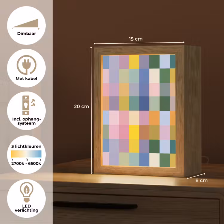 Tafellamp - Blokken - Patroon - Gekleurd — 7