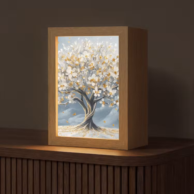 Tafellamp - Bloesemboom Wit Goud