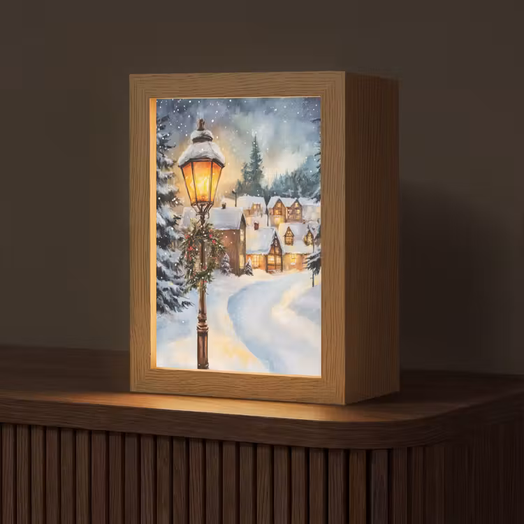 Tafellamp - Kerstdorp - Huizen - Sneeuw - Kerst — 1