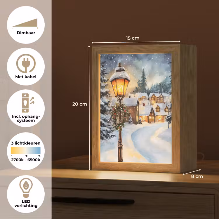 Tafellamp - Kerstdorp - Huizen - Sneeuw - Kerst — 7