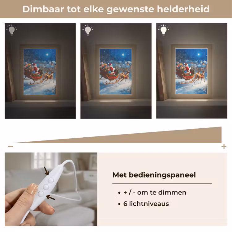 Tafellamp - Kerstman in Slee met Rendieren — 8