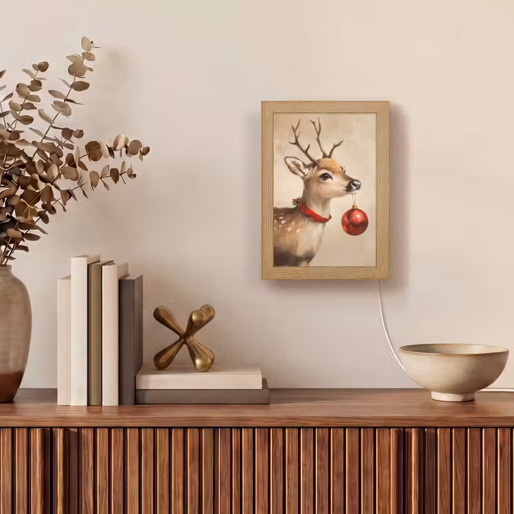 Tafellamp - Kerst - Hert - Gewei - Kerstbal - Rendier — 4