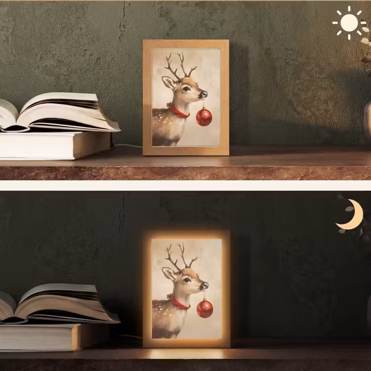 Tafellamp - Kerst - Hert - Gewei - Kerstbal - Rendier — 5