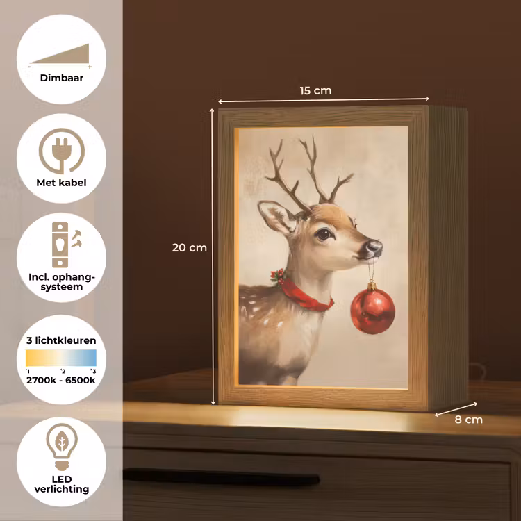 Tafellamp - Kerst - Hert - Gewei - Kerstbal - Rendier — 7