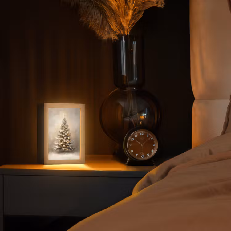 Tafellamp - Kerst - kerstboom - Sneeuw - Art — 2