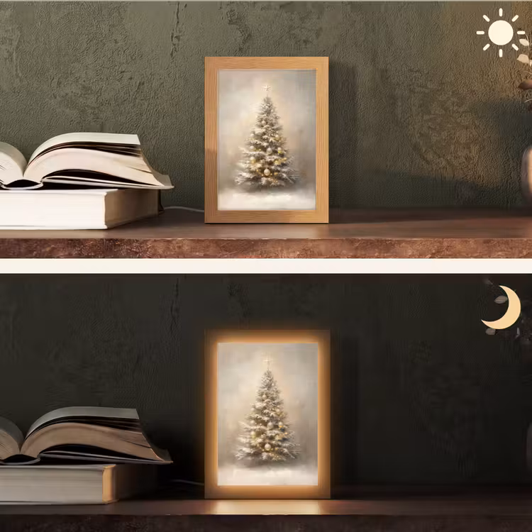 Tafellamp - Kerst - kerstboom - Sneeuw - Art — 5