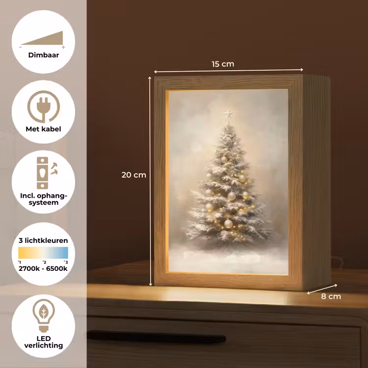 Tafellamp - Kerst - kerstboom - Sneeuw - Art — 7