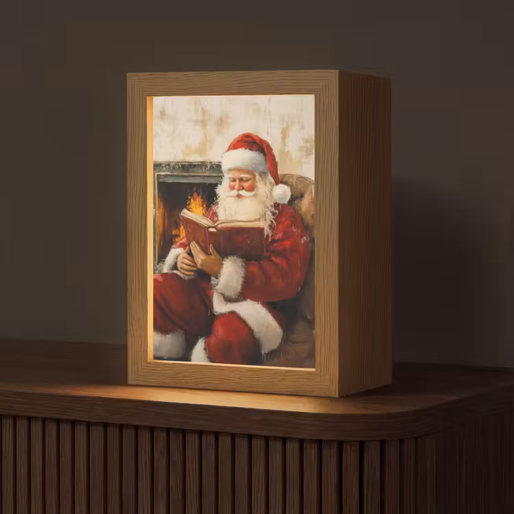 Tafellamp - Kerst - Kerstman - Winter - Open Haard — 1