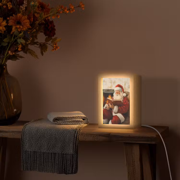 Tafellamp - Kerst - Kerstman - Winter - Open Haard — 3