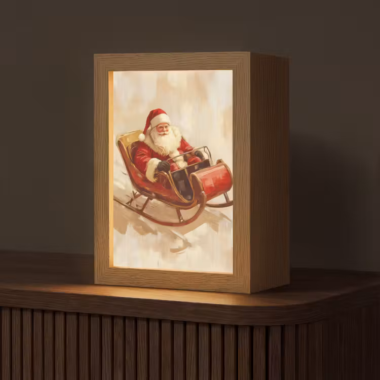 Tafellamp - Kerstman in Slee Vintage — 1