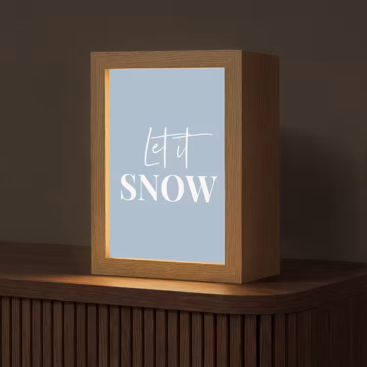 Tafellamp - Let it snow lichtblauw
