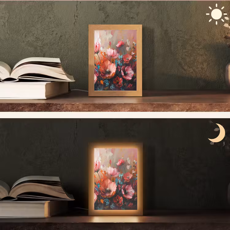 Tafellamp - Klaprozen - Roze - Bloemen - Botanisch - Kunst — 5