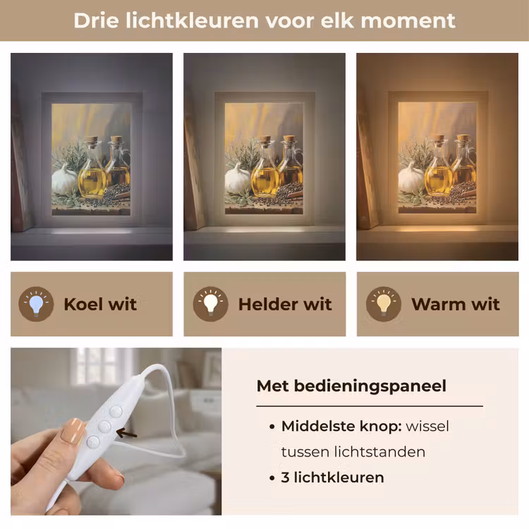 Tafellamp - Stilleven - Olijfolie - Knoflook - Kruiden — 6