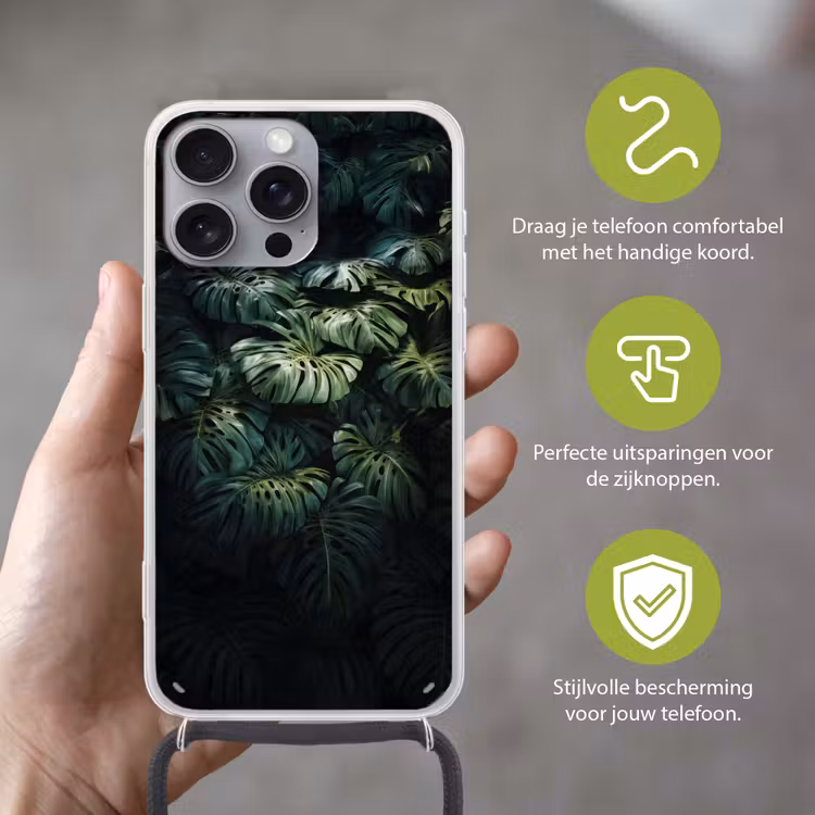 Telefoonhoesje met koord - Plant - Monstera - Lichtinval — 4