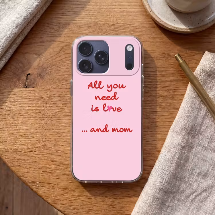 Telefoonhoesje Softcase - All you need is love and mom moederdag — 2
