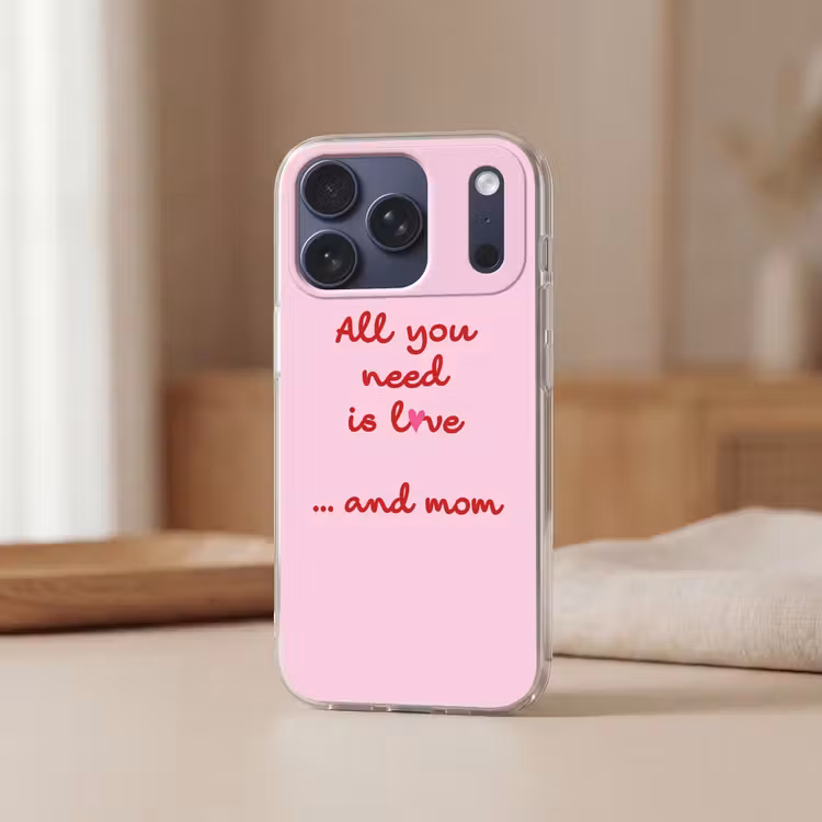 Telefoonhoesje Softcase - All you need is love and mom moederdag — 3