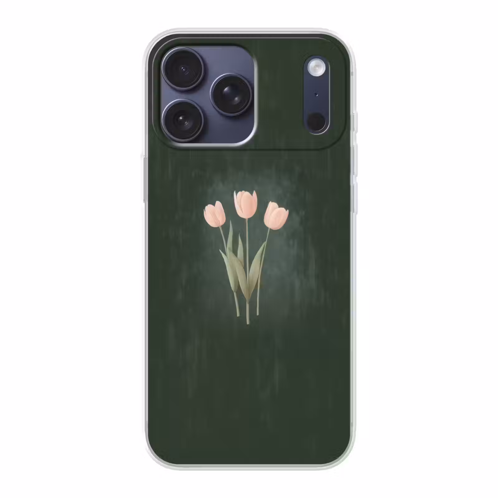 Telefoonhoesje Softcase - Tulpen - Liefde - Donkergroen — 1