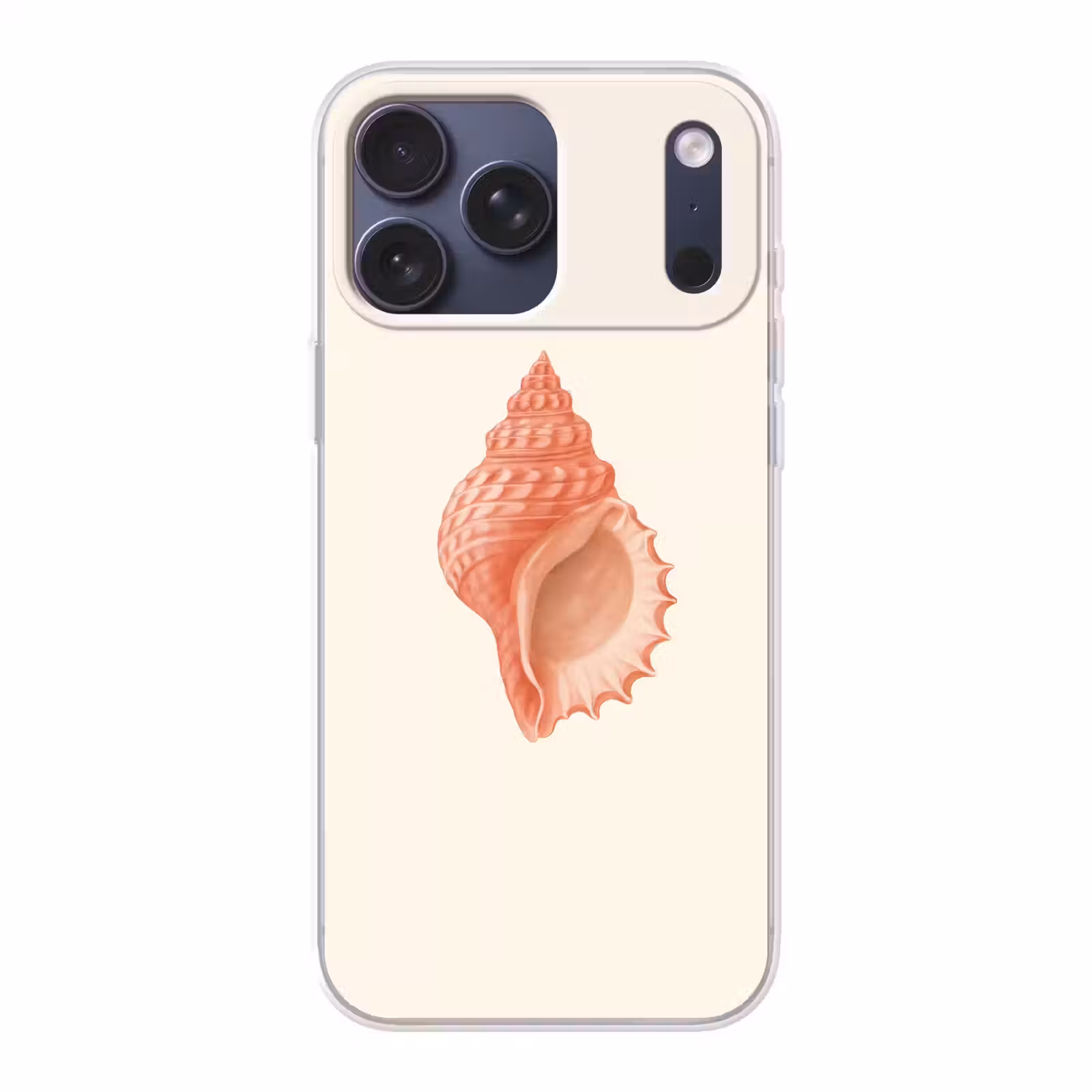 Telefoonhoesje Softcase - Schelp - Roze - Structuur — 1
