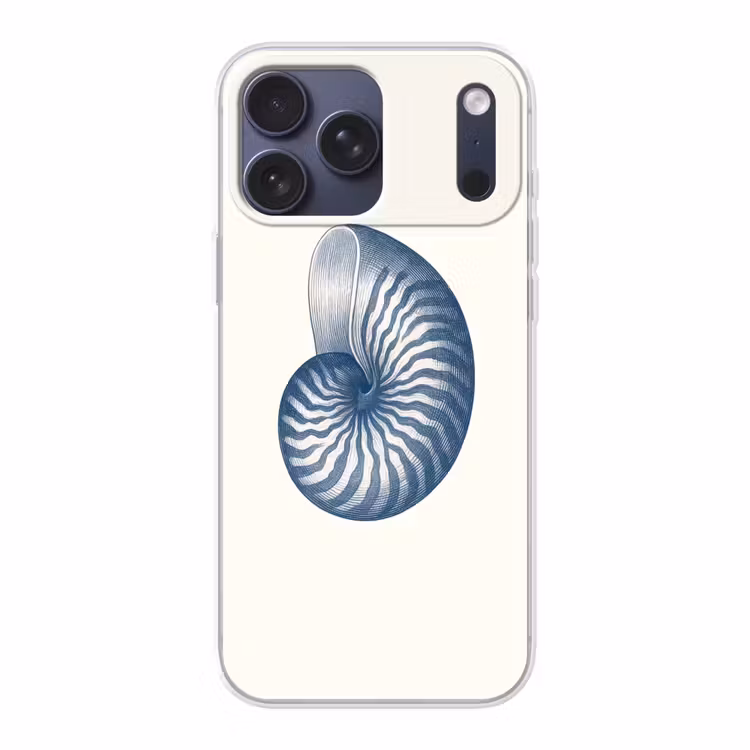 Telefoonhoesje Softcase - Blauw - Schelp - Spiraal — 1