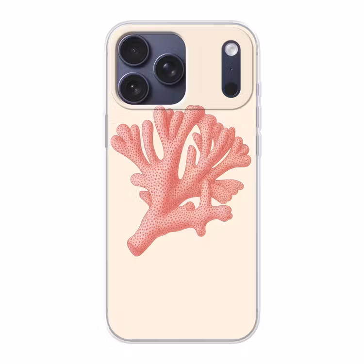 Telefoonhoesje Softcase - Koraal - Stipjes - Roze — 1