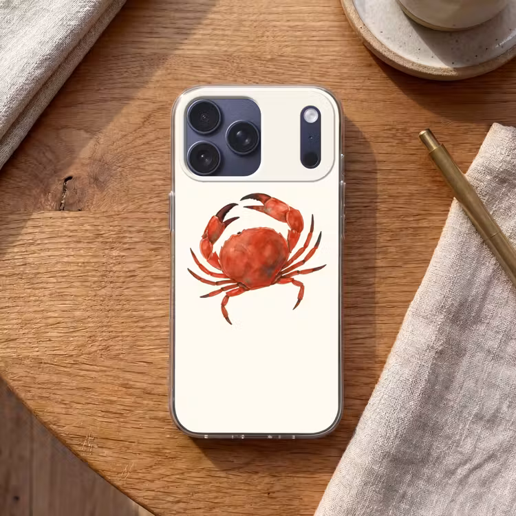 Telefoonhoesje Softcase - Krab - Felrood - Poten — 2
