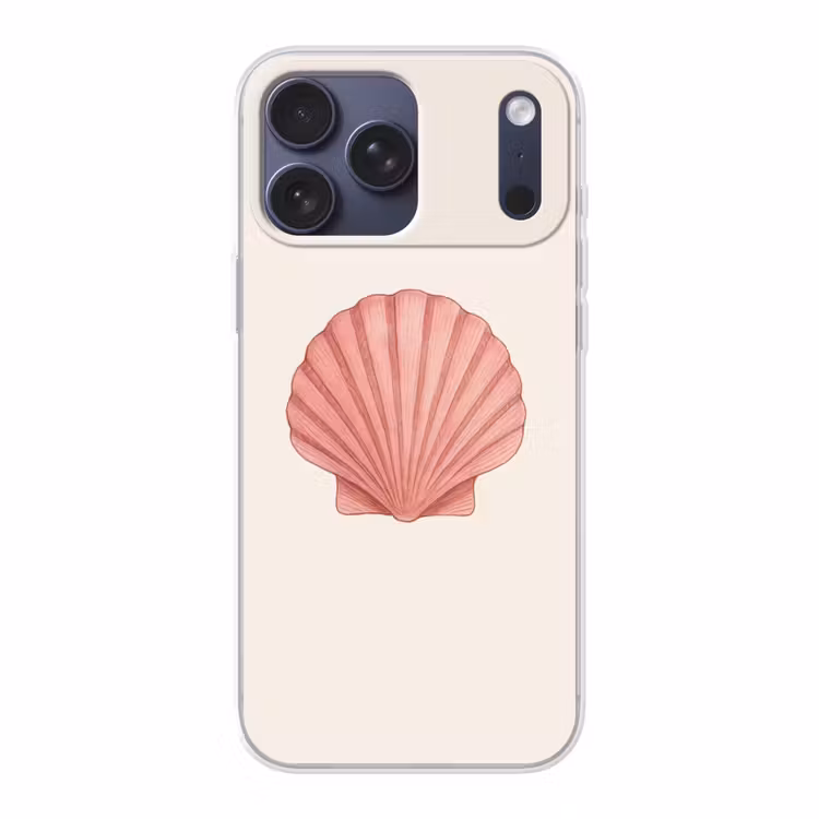 Telefoonhoesje Softcase - Schelp - Roze - Ribbels — 1